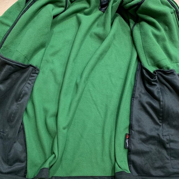 The North Face Men's Large L Green Grey Orange Full Zip Fleece Jacket Polartec - Picture 5 of 7